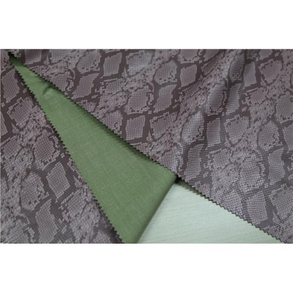 Snake Skin Design Printed PU Leather 0.65mm For Ladies Jacket / Bags