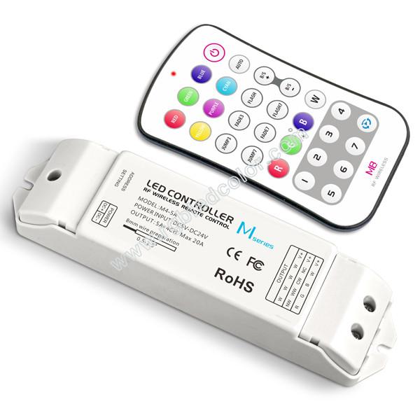 1 receiver controlled by 10 same or different RF remote