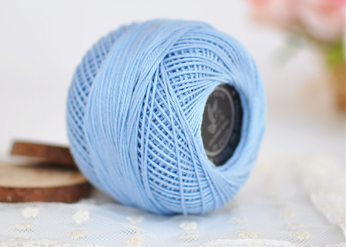 Eco - friendly 3# Lace Thread 6S / 3 Ply Crochet Cotton Yarn Lace Products Use