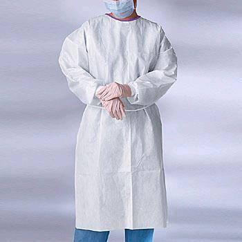 Durable Eco Friendly Disposable Isolation Gown Waist Tie 20-70G Patient Gown 