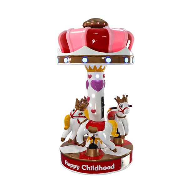 Revolving Coin Operated Carousel Ride , Colorful Arcade Games Machines