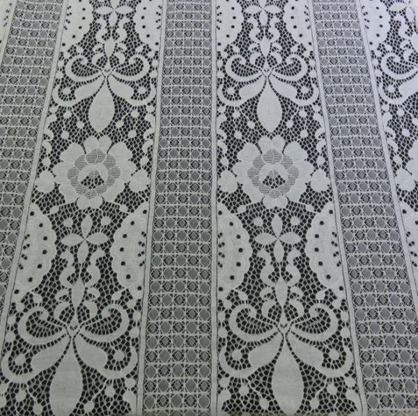Floral Trident Polka dots Cotton Nylon Lace Fabric For Dressing  152CM Width