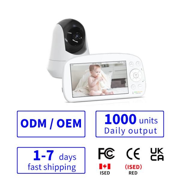 Hd 1080P Wide Angle Baby Monitor Tuya Smart Wifi 2.4Ghz Phone App Remote Control