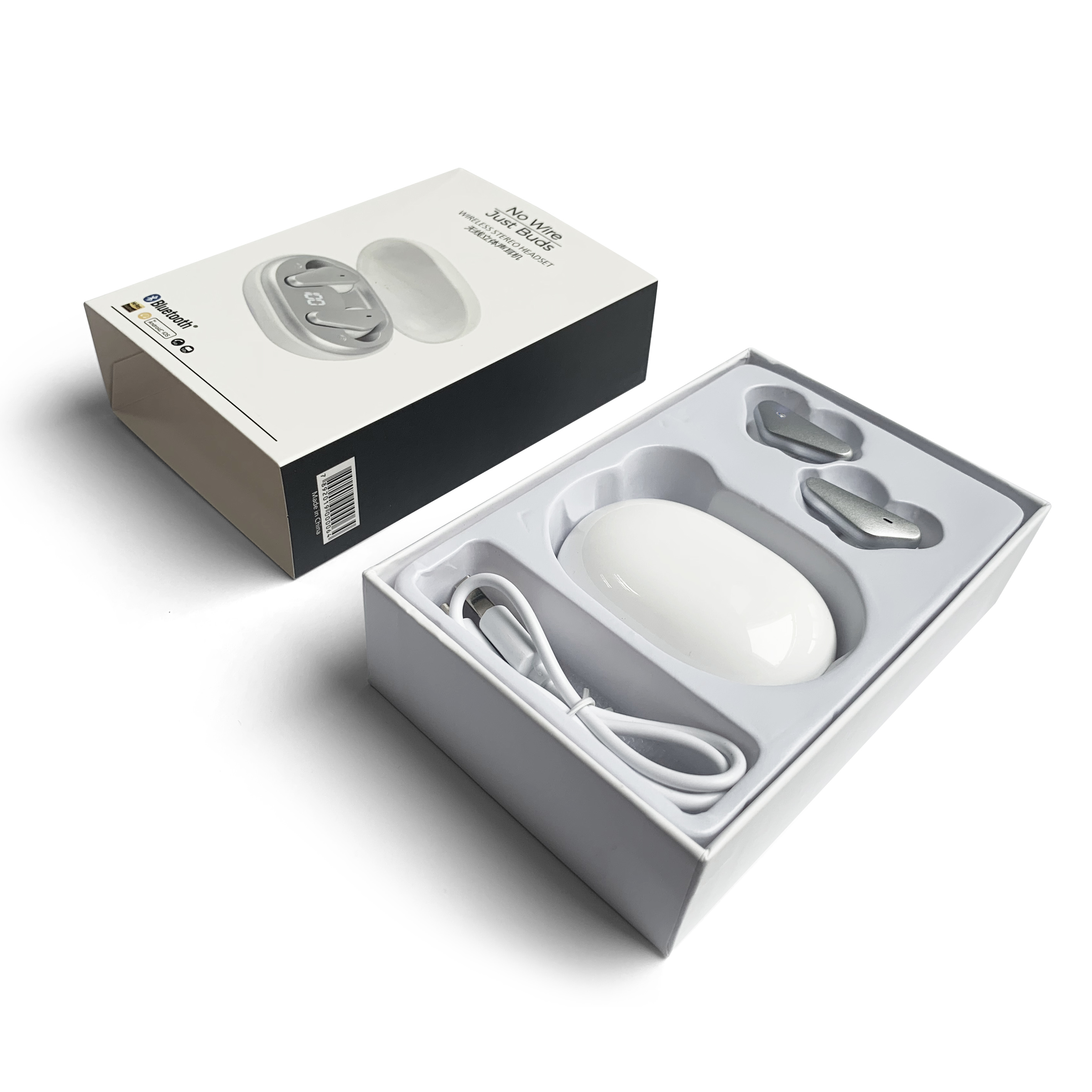 Наушники ODM TWS беспроводные шумят отменять мини Earbuds с дисплеем СИД