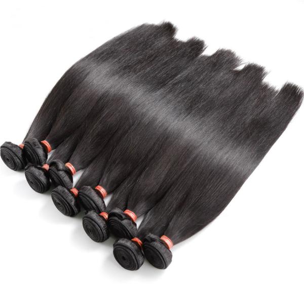 No Tangle Brazilian Virgin Human Hair Full Black Virgin Cuticle Aligned Weaving Extension