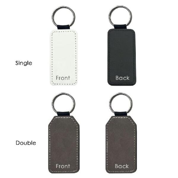 Sublimation Blanks Double-Sided Leather Keychain For Sublimation Printing