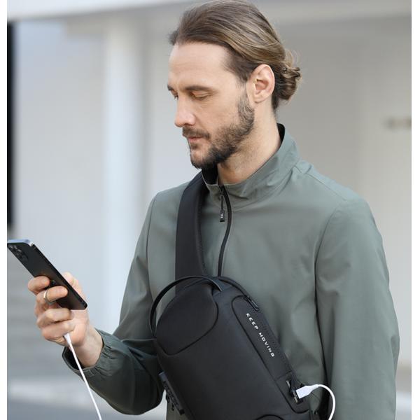 Оптовая водонепроницаемая дизайнерская противоугонная сумка на заказ с логотипом USB для мужчин