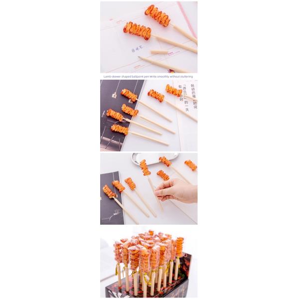 Simulated Barbecue Kebabs Meatball Creative Ball Pen Fun Refillable Toy Ballpoint Pen