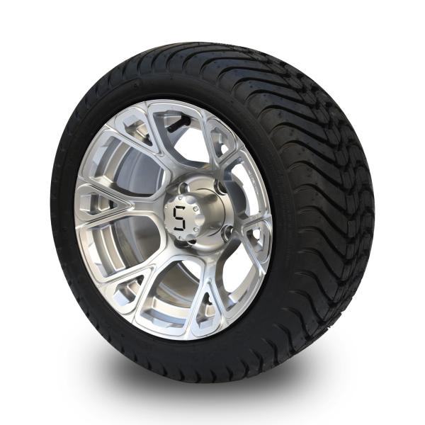 New Exclusive 12'' Golf Cart Wheels And 215/35-12 DOT Street Tyres Combo 101.6 PCD -25 Offset