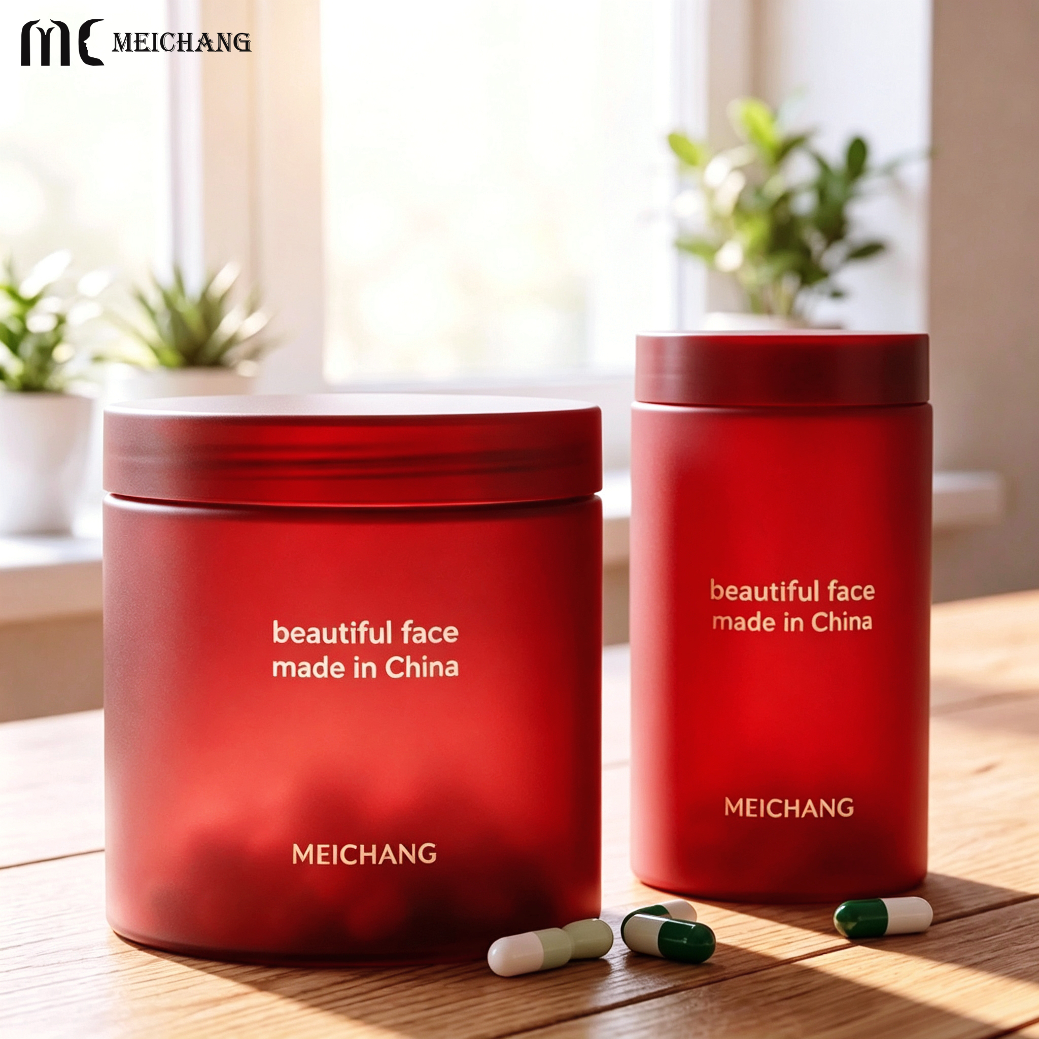 120ml 150ml 180ml 250ml Refillable Matte Frosted PET Capsule Supplement Jar(MC-P-565)