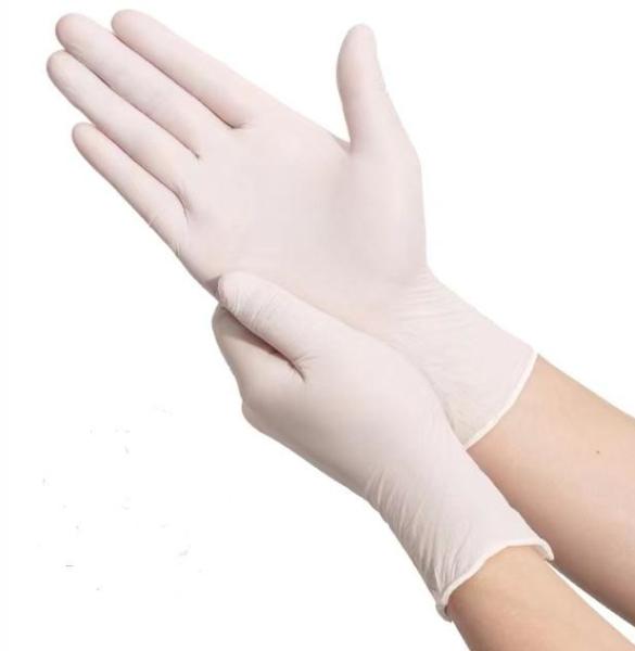 Anti Allergy White Gloves Disposable 7g Safe Health Nitrile Examination Gloves