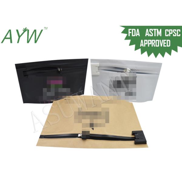 Les sacs résistants d'enfant pour les graines de Weed empaquetant/papier d'emballage ferment la fermeture éclair des sacs de serrure avec la tirette