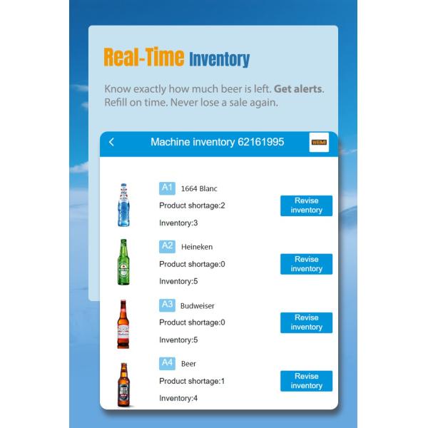 WEIMI Self Service Fresh Beer Vending Machine for Bars, Cafes & Restaurants