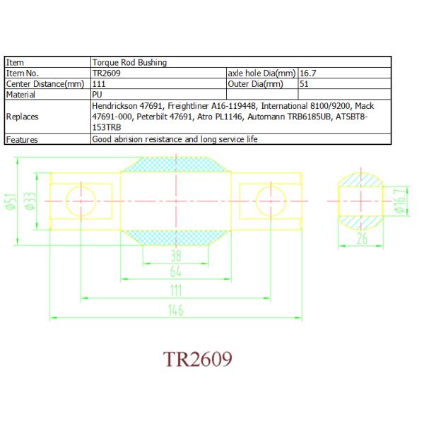 Прут работающий на кручение Буш  полиуретана заменяет 47691-000