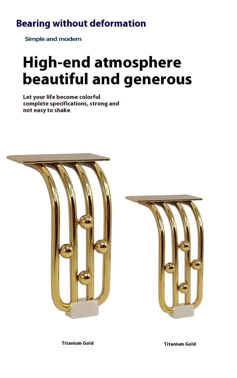 Hot Selling Gold Metal Sofa Legs Iron Furniture Chair Legs with Decorative Features for Kitchen Use Accessories for Table