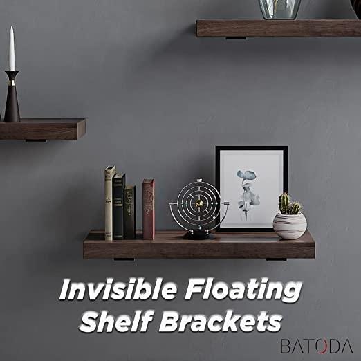 Black Carbon Steel Heavy Duty Hidden Shelf Brackets for Concealed and Durable Support