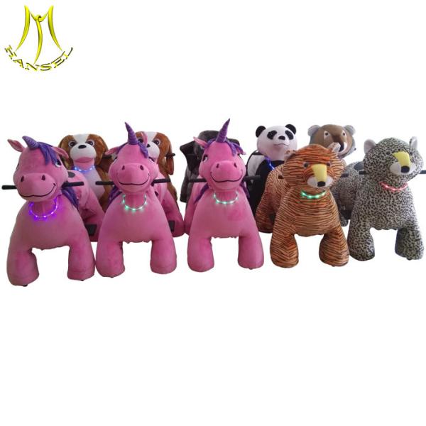 Hansel new kids shopping mall electric ride on plush animal funfair rides