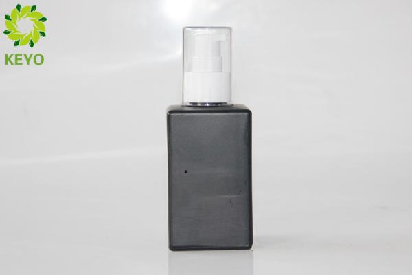 Black Color Glass Pump Bottles 120ml Concealer / Lotion Packaging Usage