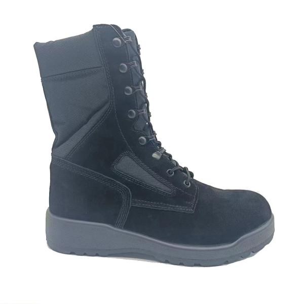 Black High Top Desert Tactical Shoes Suede Breathable Outdoor Hiking Boots