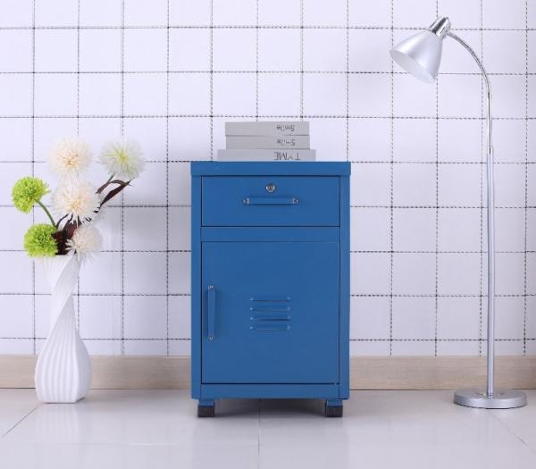 Home Furniture Nightstand Metal Steel Cabinet Bedside Table