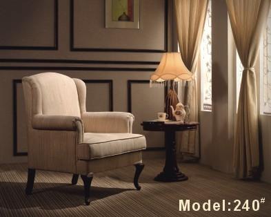 850*850*900mm White Hotel Room Sofa Single Seater Fabric Sofa With ISO14001