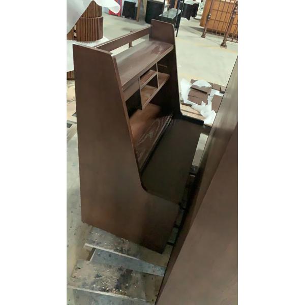 Bedroom Wooden Makeup Vanity Desk Retro Luxury Dressing Table With Mirror