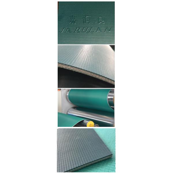 Rhombic Pattern 9mm PVC Line Polishing Conveyor Belt For Ceramics Industry