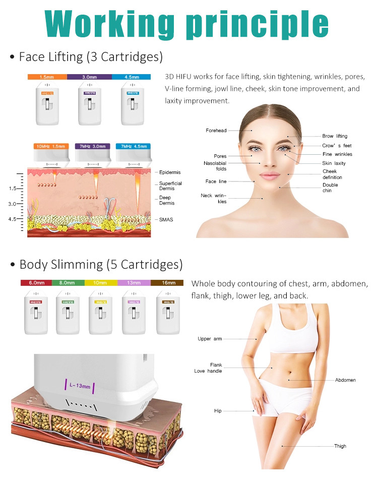 Многофункциональная частичная машина подниматься стороны Microneedle RF 9D HIFU