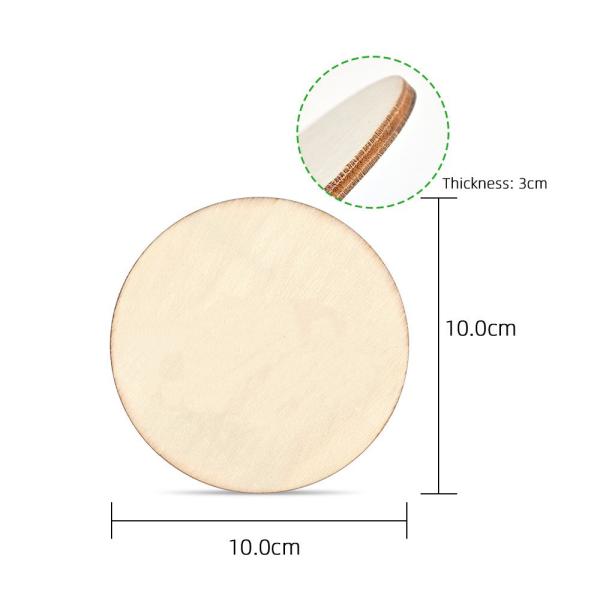 Fabrication personnalisée de sous-vêtements en bois de sublimation ronds blancs pour l'impression par transfert thermique de sublimation