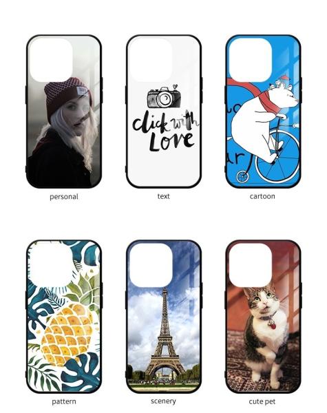 Blank 2D Sublimation Tempered Glass Phone Cases For IPhone 16 15 14 Pro Max Plus