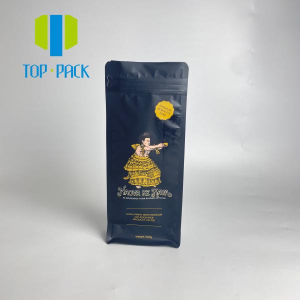Custom Uv Print Side Gusset Pouch Resealable Mylar Coffee Bean Package Bag