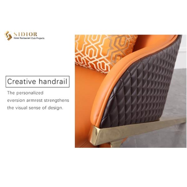 ODM Stain Resistant Modern Leisure Chair PU Leather for Living Room