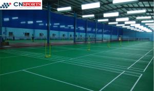 Green Indoor Synthetic Badminton Court Environmentally Friendly