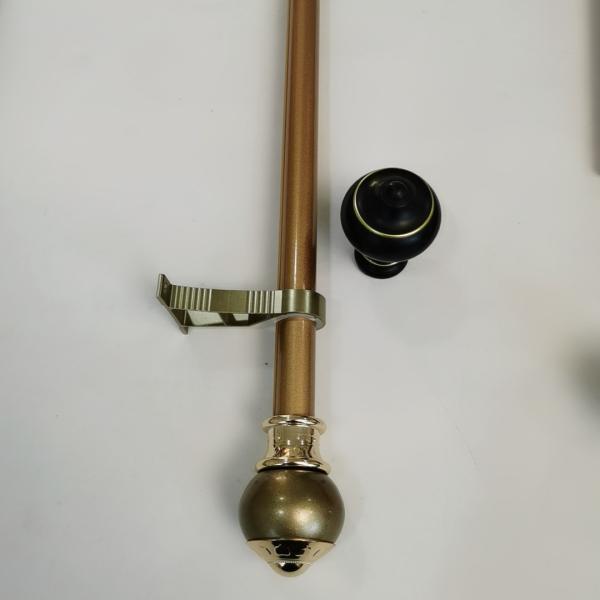Zinc Alloy 0.35mm 10mm Adjustable Curtain Rod