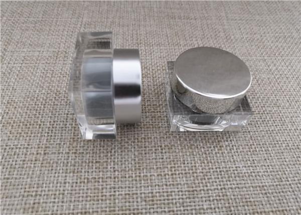 Clear Plastic Cosmetic Jars Environmentally Friendly Silk Screen Printing