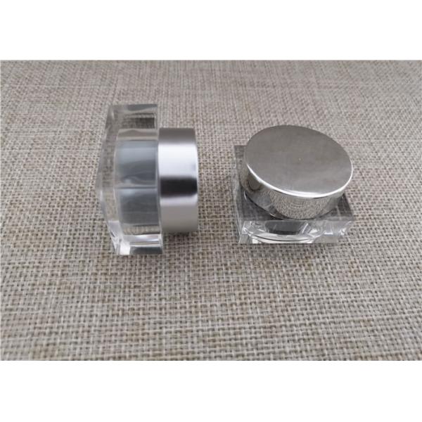 Clear Plastic Cosmetic Jars Environmentally Friendly Silk Screen Printing