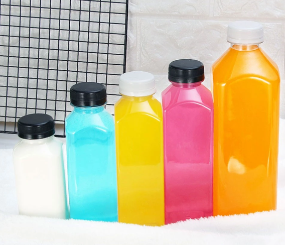 Beverage 38mm Caliber 500ml 650ml PET Boba Tea Bottles