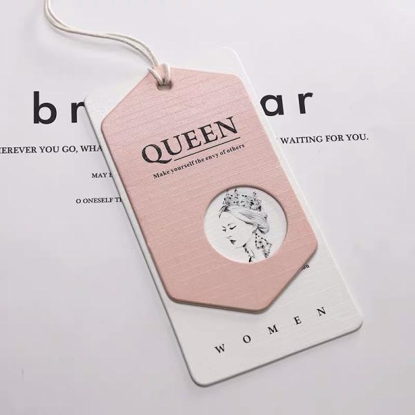 Fashion Folded Clothing Thick 2mm Personalized Hang Tag Debossing