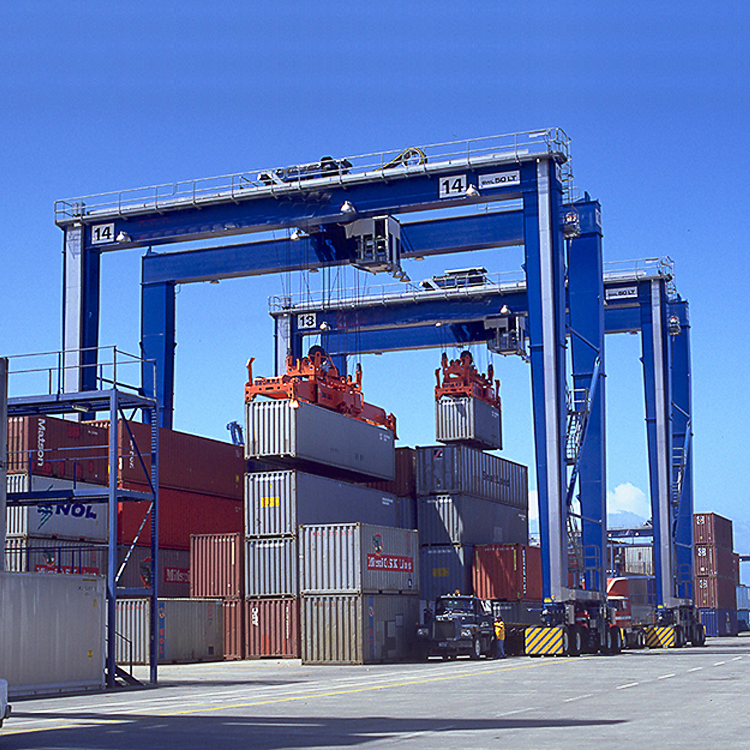 High Quality Rubber Tyre Container Gantry Crane 20ton 30ton Container Lifting Remote Control