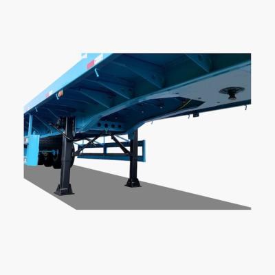                    3 Axles 40FT Flatbed Semi-Trailer with Fuwa Axle 13t and Air Bag Spring Suspension for Efficient Heavy Cargo Transportation             