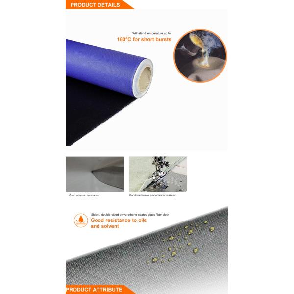 PU распределения воздуха 0.4mm покрыл пламя ткани стеклоткани - retardant сертификат M0