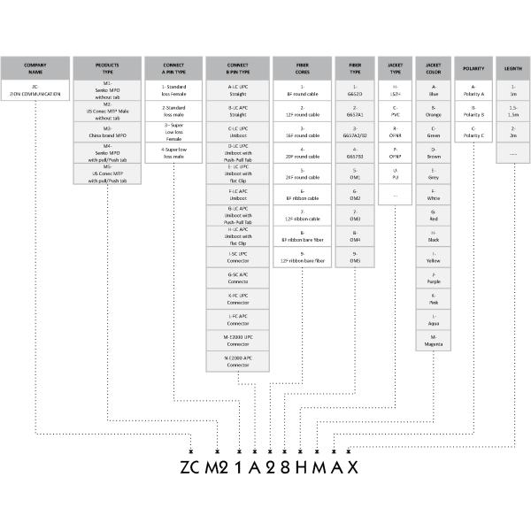 12F MTP OM4 Fiber Optic MTP-LC 2.0mm Straight Harness Cables