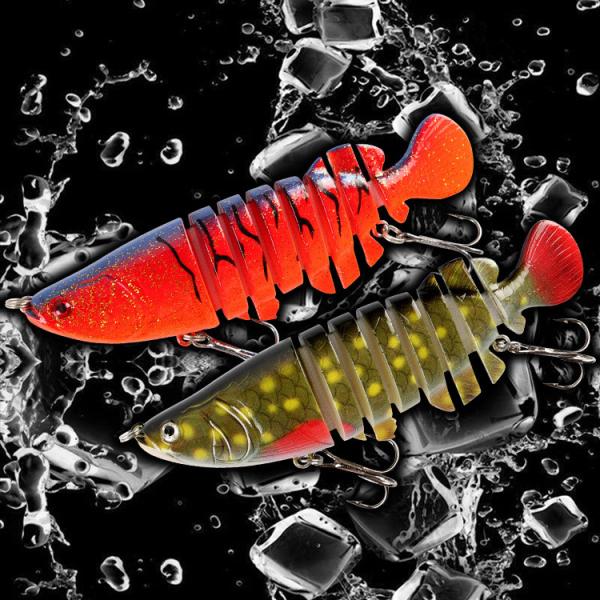 13 couleurs 10,5 cm/18,6 g 3D yeux appât pour poisson-dragon immergé huit appât de pêche multi-articulé