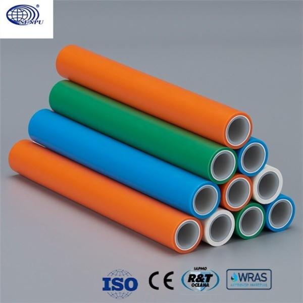 DN20-160mm PPR Composite Pipe UV Resistance Orange Blue Purple