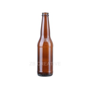 Craft Brew Beer Glass Bottles 330ml Flint Amber Crown Cap Container 295g CY-310