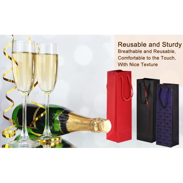 Wine Gift Bags With Rope Handles, Paper Wine Tote Bag With Clear Window Wedding Birthday Christmas Party Supplies