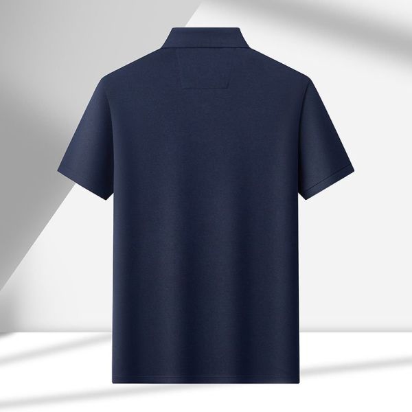 2832 Summer New Arrival 170g 75.4% Polyester 19.4% Cotton 1.8% Viscose 1.2% Linen 1.1% Silk 1.1% Rayon Polo Shirt Solid Color Korean Style Trendy T-Shirt