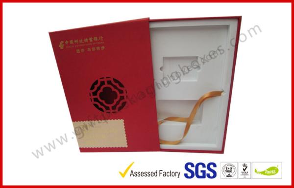 Square Business Gift Packaging Boxes Drawer Style with EVA Foam Packing