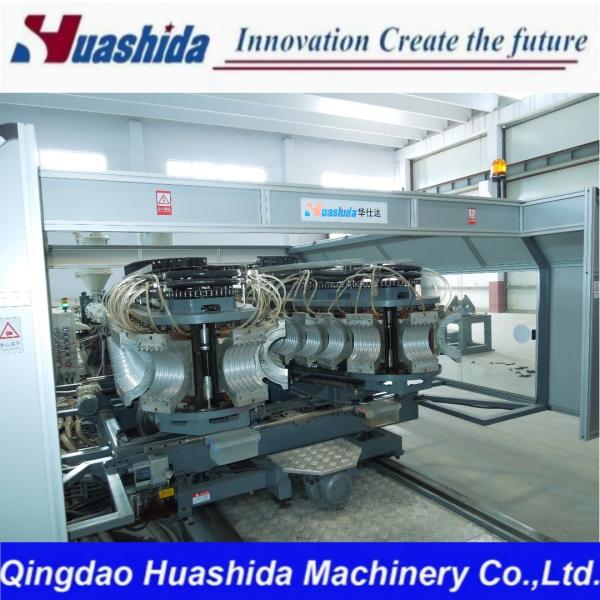 Automatic HDPE/PP Double Wall Corrugated Pipe Line 600kg/h Capacity