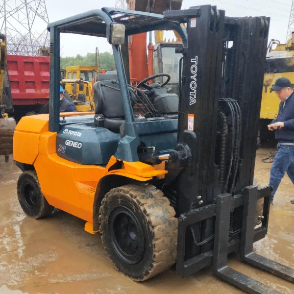 Secondhand FD50 Toyota Diesel Forklift Dealer 5 Ton